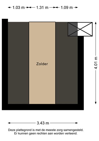 Floorplan - Groen van Prinstererstraat 14-02, 3038 RJ Rotterdam